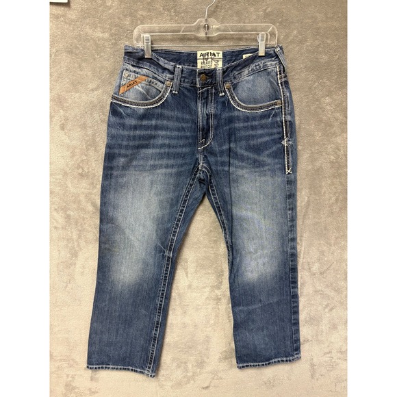 Ariat Other - Ariat Mens Relaxed Boot Cut Jeans Medium Wash Size 31 x 30 Button Repaired